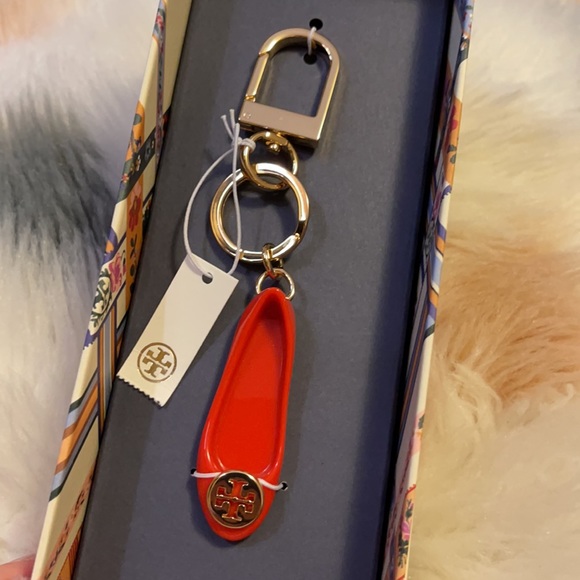 Tory Burch Accessories - Tory Burch Logo Charm Ballet Flat Keychain